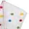 20" White Christmas Stocking with Multicolor Pom-Poms and Tassels